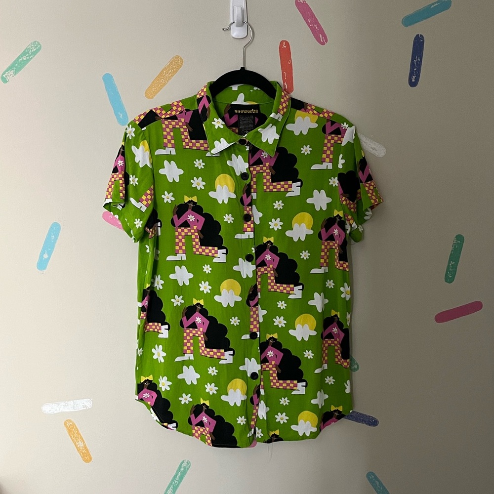 NOOWORKS | joyce top in green checkered ladies